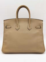 Hermes Birkin 25 Sauge Green Swift Palladium Hardware Handbag Do0825lixzxde