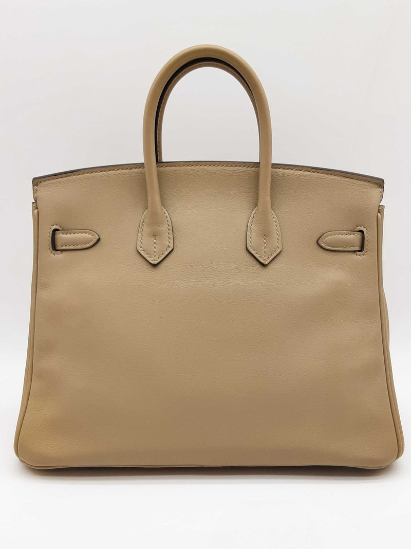 Hermes Birkin 25 Sauge Green Swift Palladium Hardware Handbag Do0825lixzxde