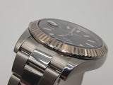 Rolex 40 Datejust Black Dial Fluted Bezel Steel Oyster Band Watch Do0524exzxde