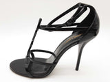 Saint Laurent Ysl Cassandra Black Patent Leather Heels Size Eu 36.5 Do0826lrxde