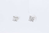 1.2cttw Diamond Stud Screwback Earrings In 14k White Gold 0.8 Grams Eb0626erxdu