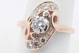 0.66cttw Diamond Ring In 14k Yellow Gold 4.4 Grams Size 7.75 Eb0426wxzsa