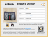 Gucci Gg Ophidia Web Stripe Coin Case Wallet Eb1125oorde Entrupy Certificate