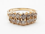 0.64 Cttw Natural Diamonds 14k Yellow Gold 3.4g Ring Size 6.75 Do0726orxde