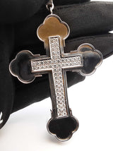 3.20 Cttw Diamond & 14k White Gold Orthodox Cross Pendant 88.5 Gram Fw0726ixzxdu