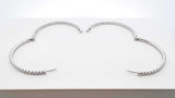 5.0 Cttw Lab Grown Diamond & 14k White Gold Hoop Earrings 17.7 Grams Fw0225lrzxdu