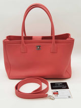 Chanel Cerf Executive Coral Pink Leather Shopping Tote Bag Eb0925irzde