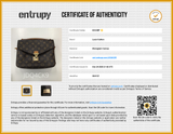 Louis Vuitton Monogram Coated Canvas Pochette Metis Handbag Sd0126izxdu Entrupy Certificate