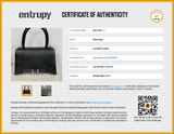 Balenciaga Hourglass Black Leather Top Handle Bag Eb0126rxzsa Entrupy Certificate