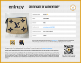 Louis Vuitton Raffia Monogram Toiletry Pouch Sd0326srxde Entrupy Certificate