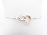 Tiffany & Co. Interlocking Circles Silver Bracelet 3 Grams 6 - 7 Inch Fw0525lrxdu