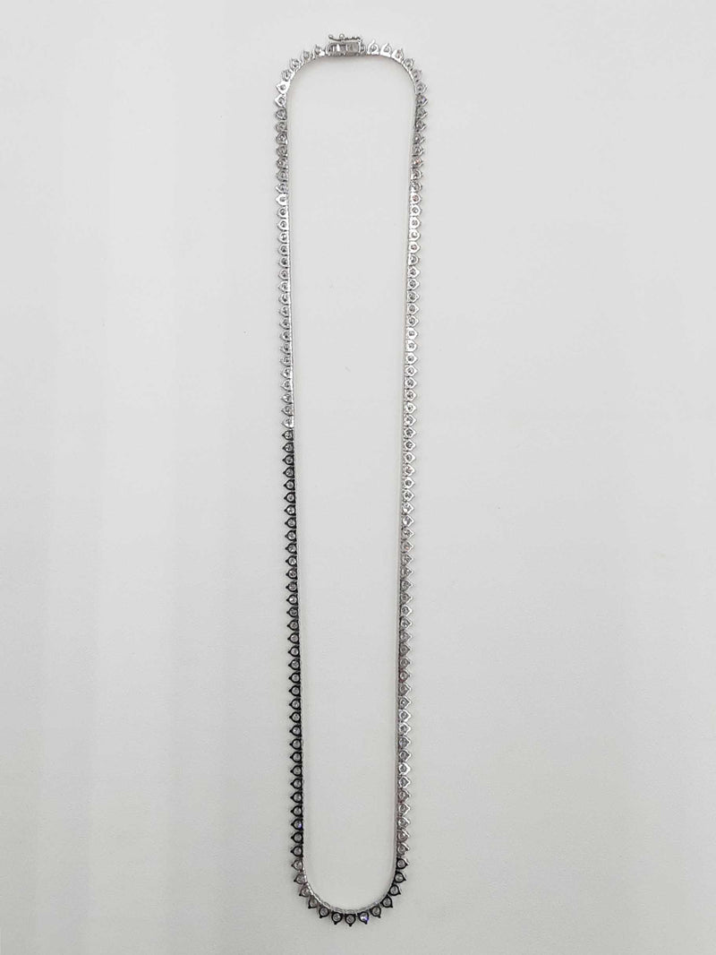 16.15 Cttw Lab-grown Diamond & 14k Gold Tennis Necklace 20.4g 20 In Fw0725werzdu