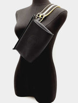 Hermès Videpoches Bag In Black Perforated H Togo Leather  Fw0226oxzxdu