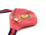 Gucci Hibiscus Red Leather Small Logo Belt Bag Sd0726lpzdu
