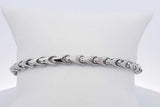 14k White Gold Link Bracelet 14.3 Grams 9.5 Inch Eb0526sxzdu