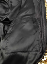H&moschino Gold Sequin Down Jacket Size M Eb0326crsa