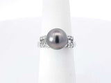 Diamond & Tahitian Pearl Cocktail Ring In 18k Gold 5.7g Size 5.75 Fw0426prxdu