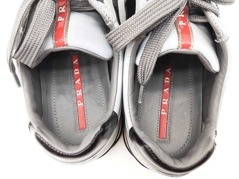 Prada 4e2718 Match Race Reflective Silver Gray Shoes Size Us 6.5 M Do0525lorde
