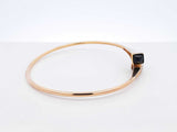 21k Yellow Gold, Onyx & Cubic Zirconia Bangle Bracelet 6.6g 6 Inch Fw0326pszdu