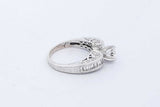 0.86cttw Diamond Ring In 14k White Gold 4.4 Grams Size 4.75 Eb1025sxzde