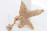 Chanel Rhinestone Eagle Brooch With Cc Logo Charm 10.1 Grams Eb0826oxzsa