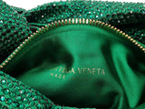 Bottega Veneta Crystal Embellished Green Satin Mini Hotfix Jodie Eb0724exzdu