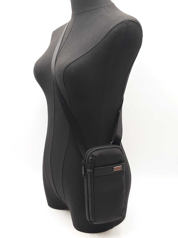 Tumi Alpha Small Crossbody Pouch In Black Ballistic Nylon Fw0225lrdu