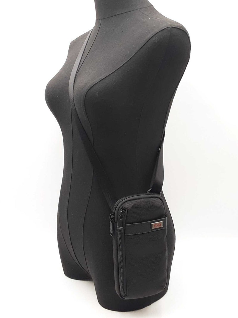 Tumi Alpha Small Crossbody Pouch In Black Ballistic Nylon Fw0225lrdu