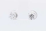 2.0cttw Lab Grown Diamond Stud Screwback Earrings 14k White Gold 1.1g Eb326wcrsa