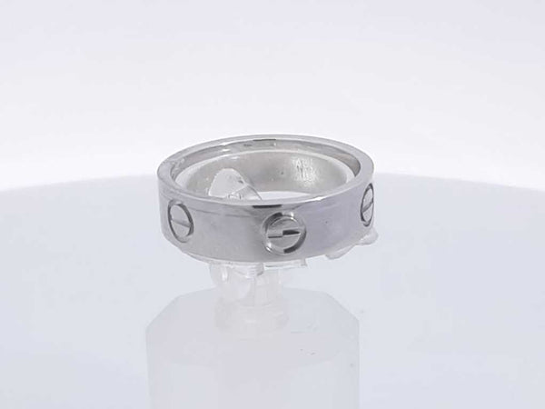 18k White Gold 6.5 Grams Wedding Band Size 7.5 Aa0825wzxsa