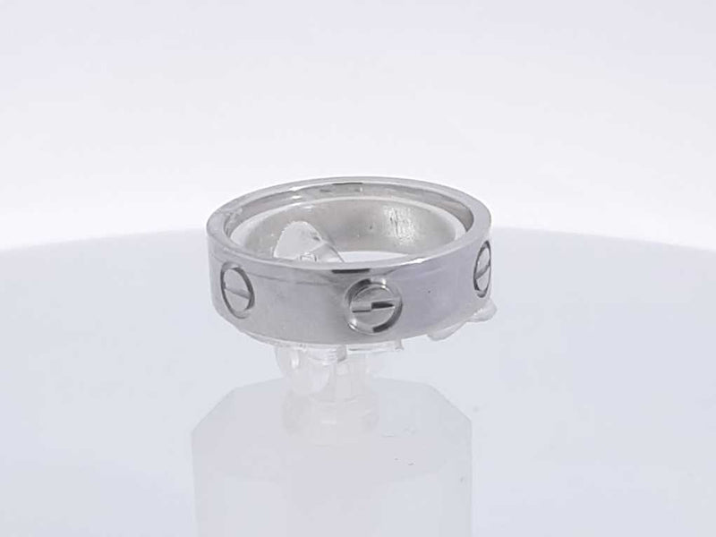 18k White Gold 6.5 Grams Wedding Band Size 7.5 Aa0825wzxsa