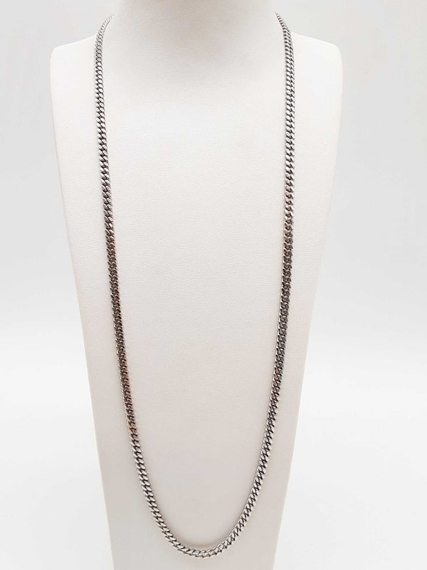 14k White Gold 36.2g Solid Cuban Chain 26.75 In Do0725lexzde