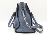 Michael Kors Hamilton Navy Blue Pebbled Leather Satchel Sd0926pzdu