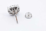 0.65ctw Diamond Stud Screwback Earring In 10k White Gold 2.4 Grams Eb0425lcxdu