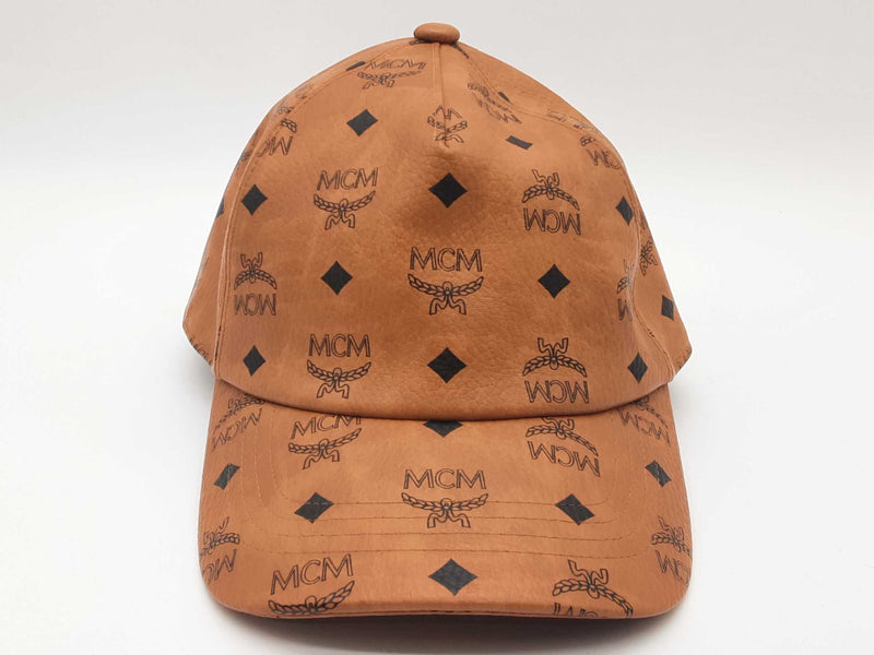 Mcm Visetos Cognac Tan Coated Canvas Ball Cap Do1125lxzde