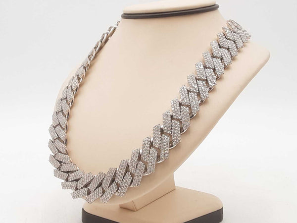 42.4 Cttw Diamond 14k White Gold 365.8 G Cuban Chain 22 In Aa1224wixzxsa