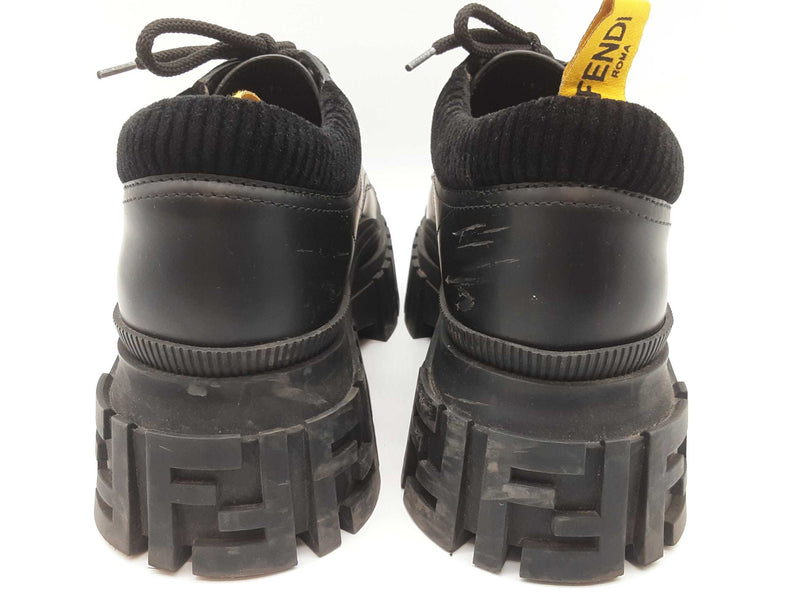 Fendi Black Leather Platform Boots Size 10 Mens Do0425wxzde