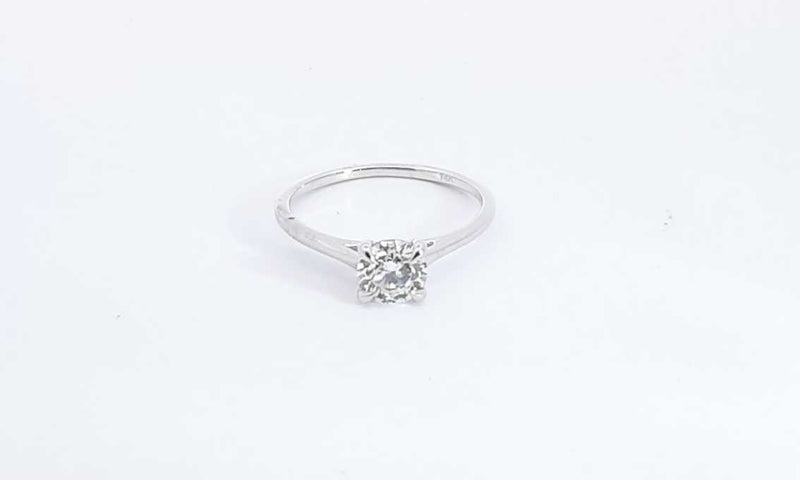 14k White Gold Lab Grown Diamond Solitaire  Ring Size 6.5 Ebprxdu 144030004788