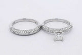 1.9cttw Diamond Wedding Set In 14k White Gold 5.3 Grams Size 7 Eb0626corsa