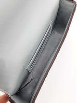 Fendi Diamonds Wallet With Chain In Two-tone Mercury Blue Ff Leather Fw0526prxdu