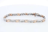 10k Yellow & White Gold Diamond Bracelet 10.8 Grams 7 Inch Eb0624irxdu