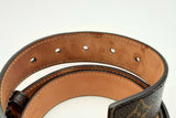 Louis Vuitton Monogram Belt With Gold Tone Buckle Eb0824lrxsa