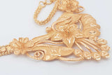 22k Yellow Gold Floral Choker Necklace 32.1 Grams 15 Inch Eb0426wixzsa