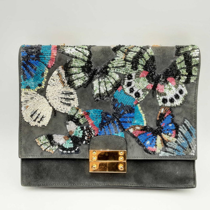 Valentino Suede Sequin Embellished Hs0424wxzsa