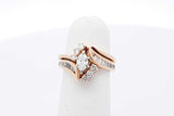 0.7cttw Diamond Wedding Set In 14k Yellow Gold 6.2 Grams Size 3.75 Eb0725wxzsa