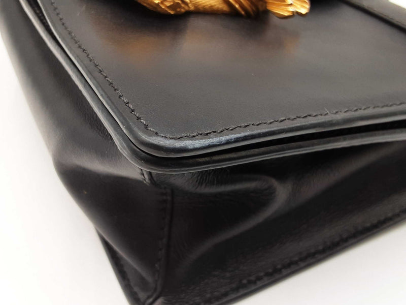Prada Animalier Cahier Crossbody In Black Leather Fw0625izxdu