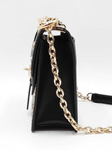 Michael Kors Greenwich Small Studded Crossbody In Black Leather Fw0826izdu