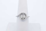 14k White Gold Diamond Peace Sign Ring 3 Grams Size 6.75 Eb0526wxzde