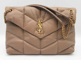 Yves Saint Laurent Ysl Loulou Beige Puffer Leather Shoulder Bag Do0925sxzde