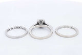 Approx. 1.1ctw Diamond Wedding Set 14k White Gold 7.2 Grams Size 5.5 Eb0824wixsa